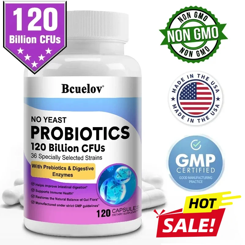 Probiotics 120 Billion CFU 36 Strains Contains Prebiotics and Digestive Enzymes for Digestion 1005007445289043