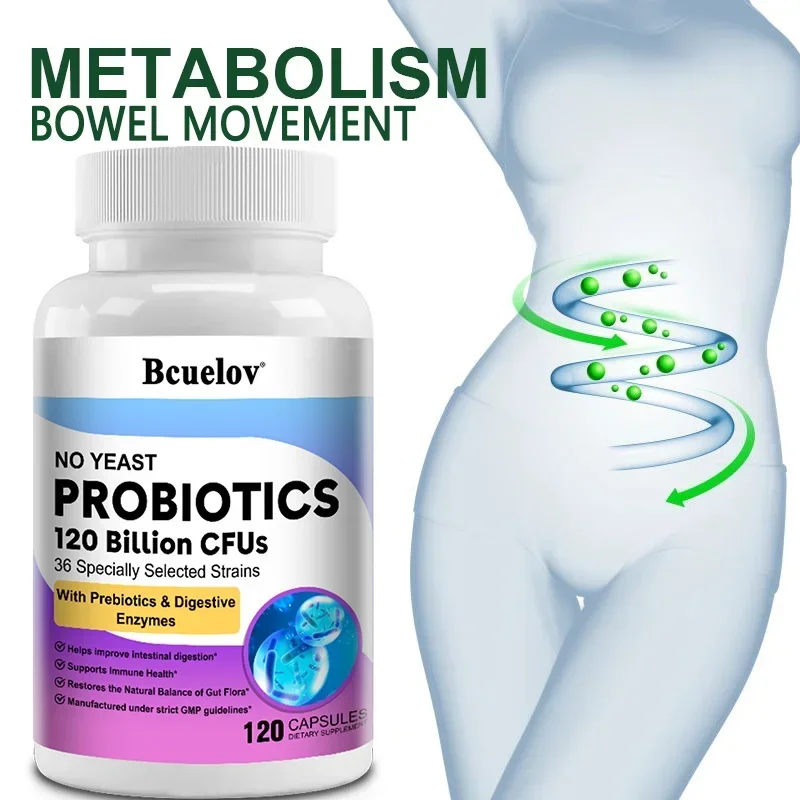 Digestive Health Probiotics 120 Billion CFU Prebiotics & Digestive Enzymes Adult Probiotic 1005007445947664