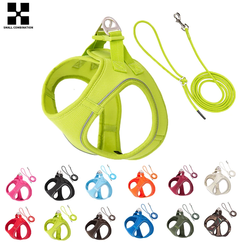 Dog Harness Leash Set for Small Medium Dog Adjustable Reflective Puppy Cat Harness Pet Vest 1005007499190815