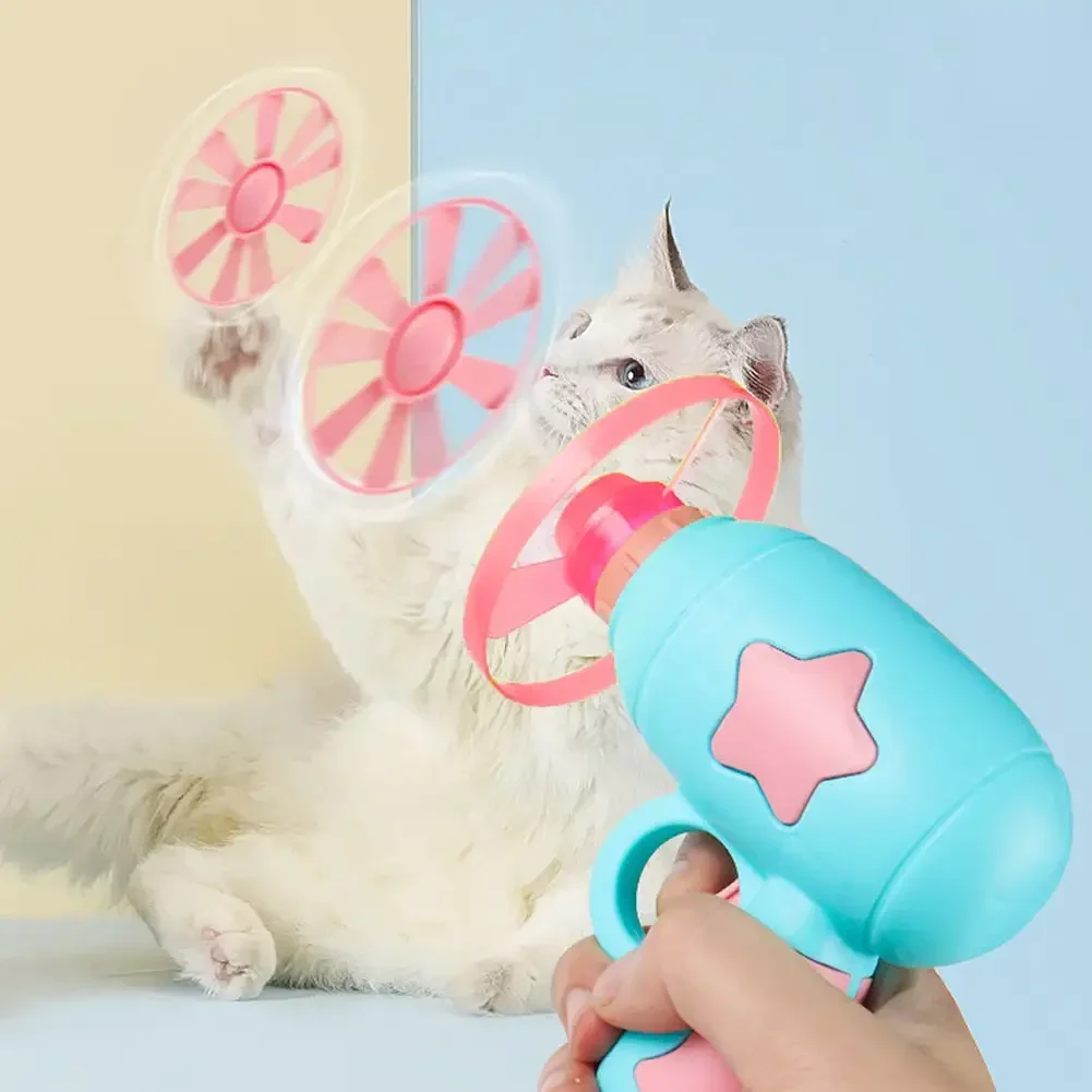 Flying Disc Cat Interactive Teaser Fetch Toy for Small Kittens Dogs Chasing Pet Funny Teaser 1005007543773194