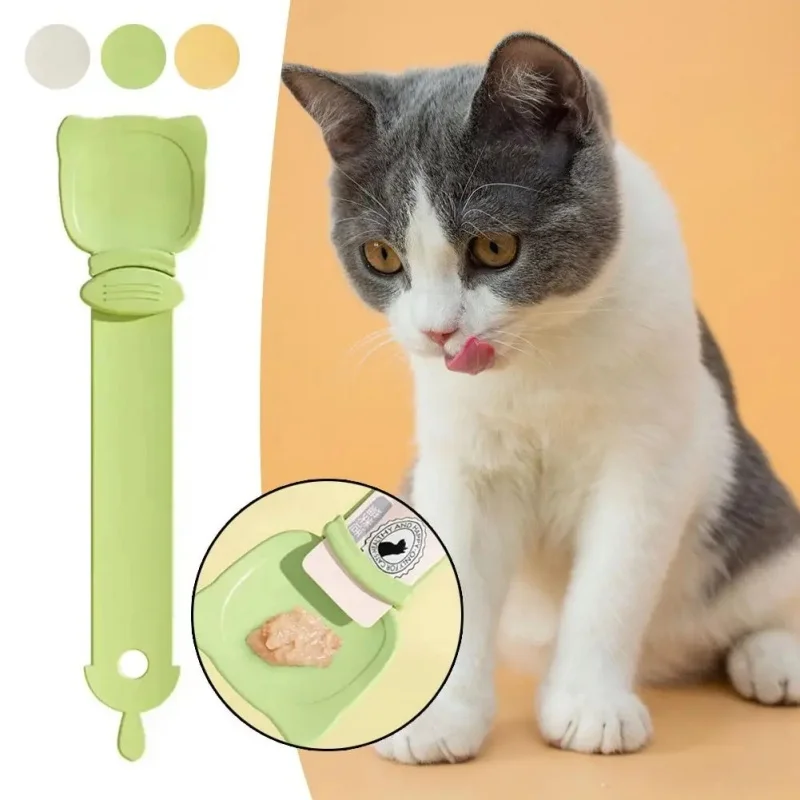 Cat Strip Feeder Spoon Long Handle Cat Food Strip Squeezer Pet Meat Mud Food Squeeze Treat Dispense 1005007661544011