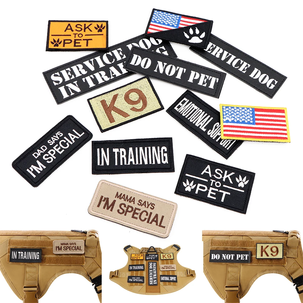 Tactical Patch Bundle for Dog Harness Collar Vest Personalized Patches Tags Sticker Label (1 Piece) 1005007729613502