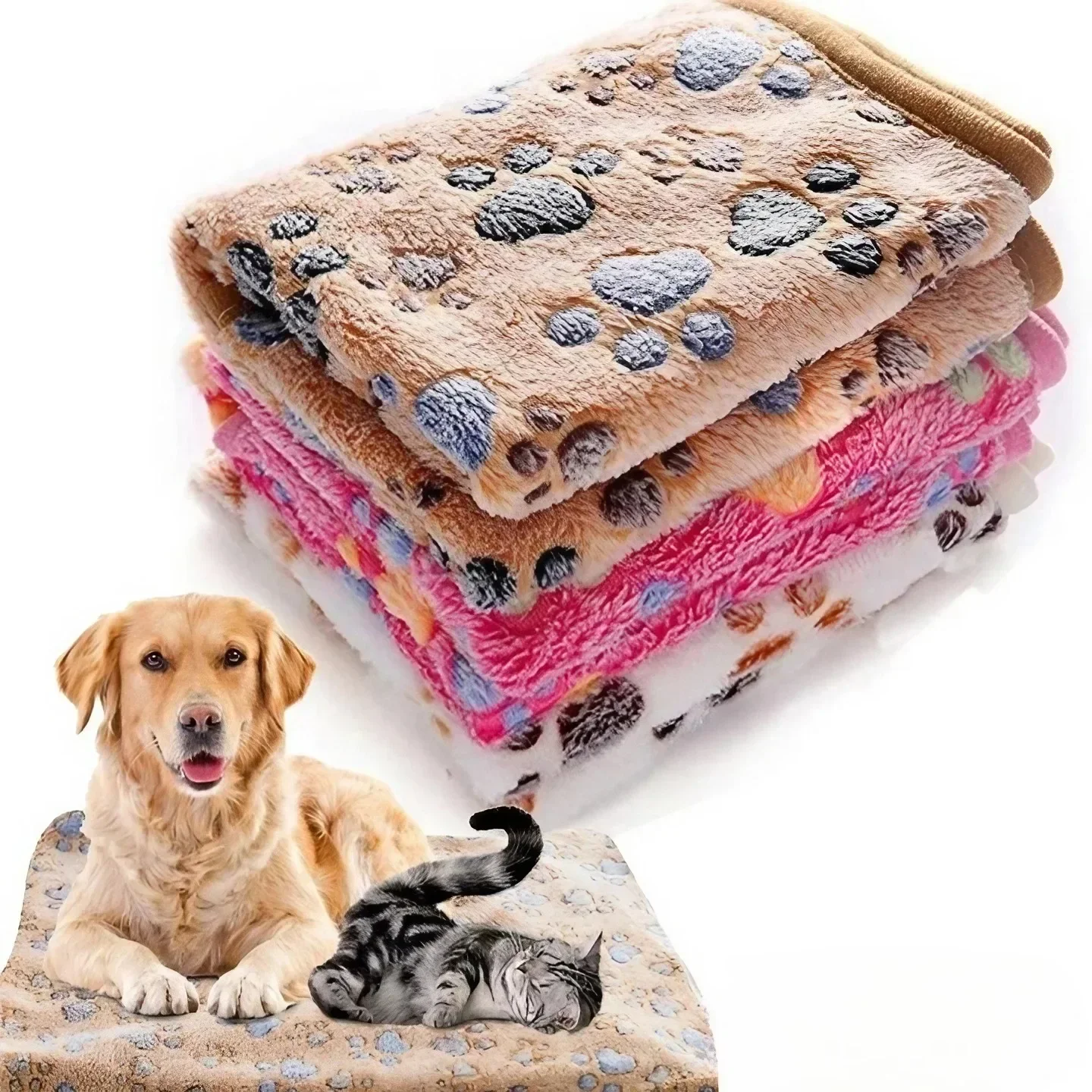 Soft Fluffy Pet Blanket Cute Cartoon Pattern Pet Mat Warm and Comfortable Blanket 1005007730070226