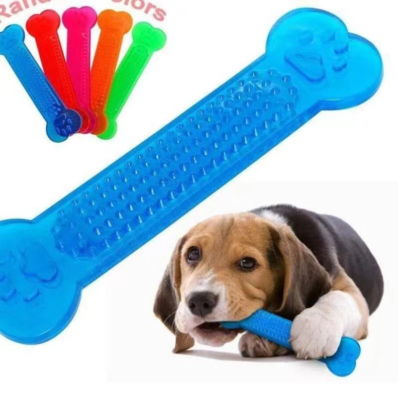 Pet Dog Chew Toys Rubber Bone Toy Aggressive Chewers Dog Toothbrush Doggy Puppy Dental 1005007783844461