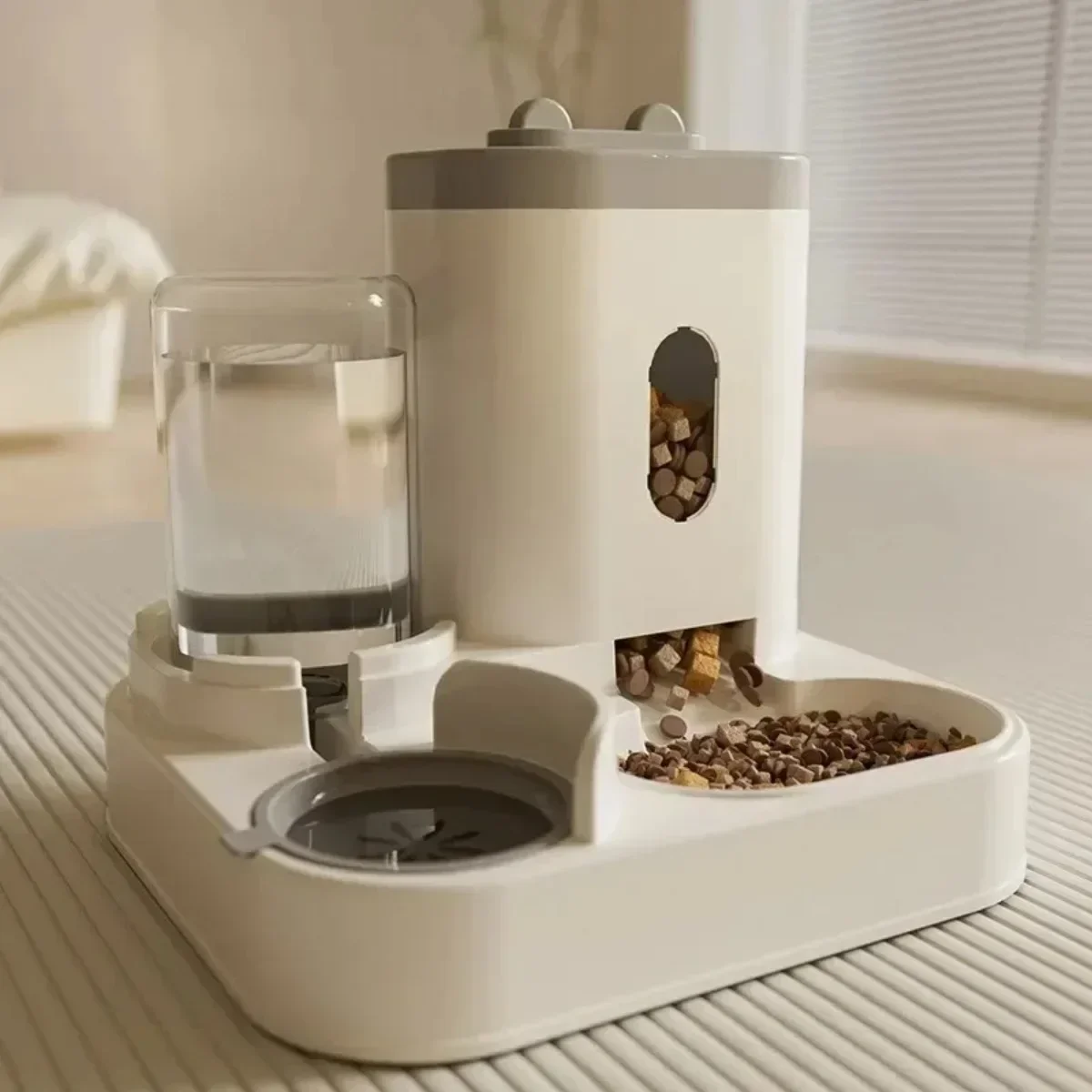 Automatic Feeder Dog Cat Food Bowl with Water Fountain Large Capacity Pet Storage Dispenser 1005007791847725