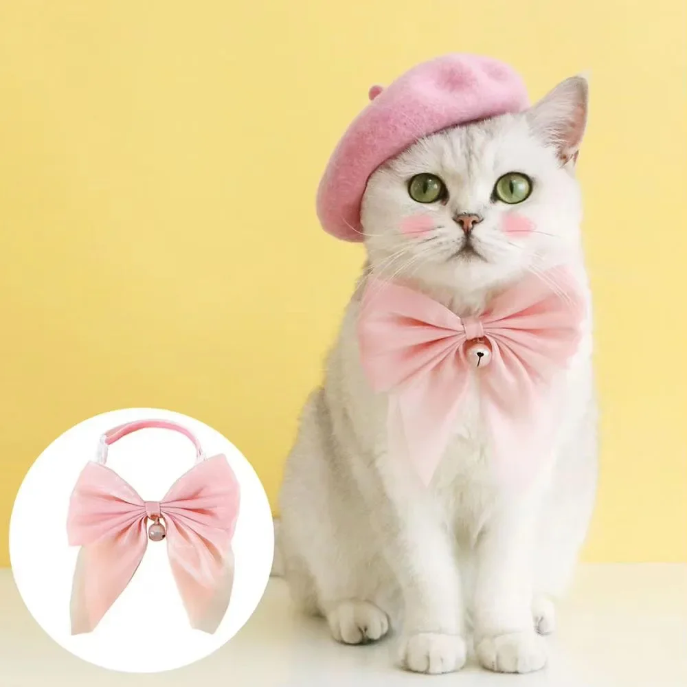Ribbon Cat Bowtie Collar Adjustable Necklace Pet Birthday Party Accessories for Kittens Puppies 1005007945493037