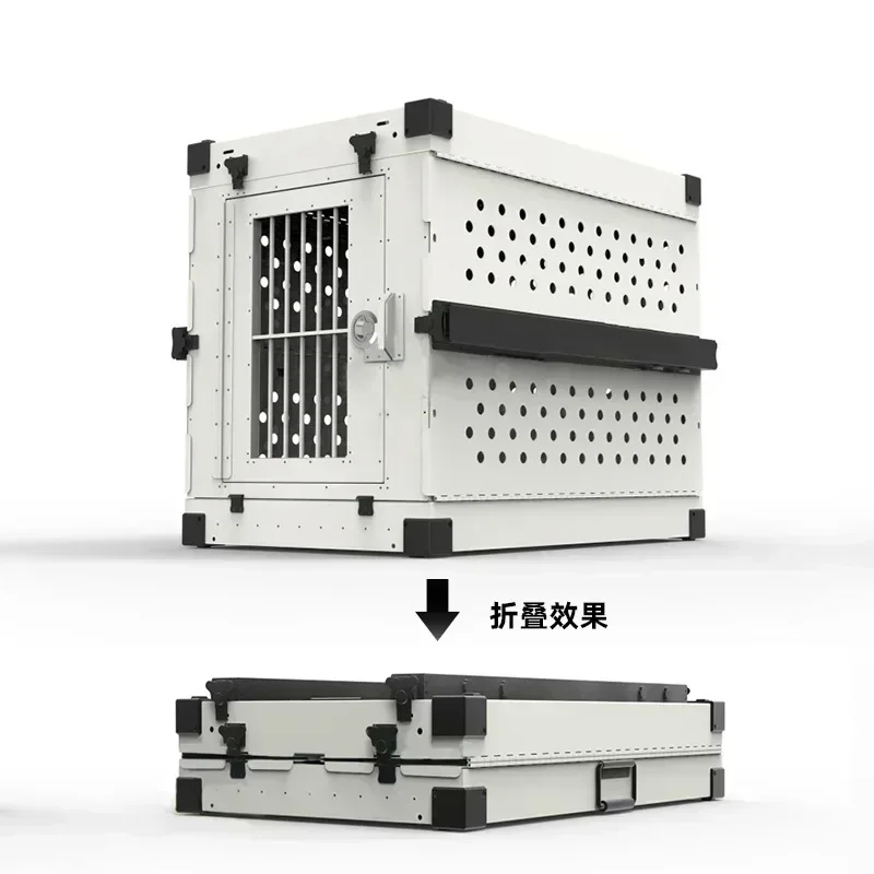 Heavy Duty Fully Collapsible Dog Crate Aluminium Alloy Medium and Large Dogs Folding Pet 1005008182208393