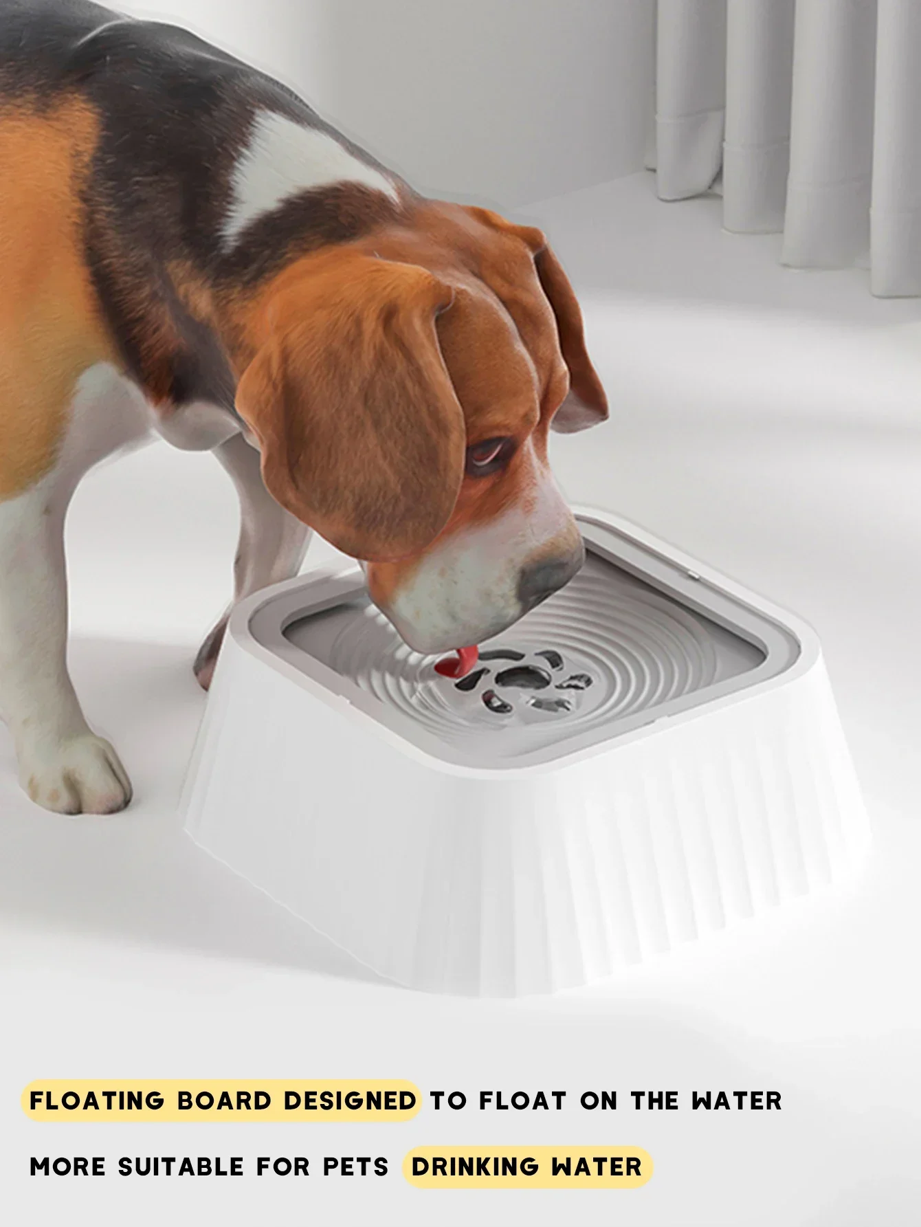 Pet Water Fountain with Floating Plates No Spill Dog Water Bowl Clean Drinking Slow Feeder 1005008248038702