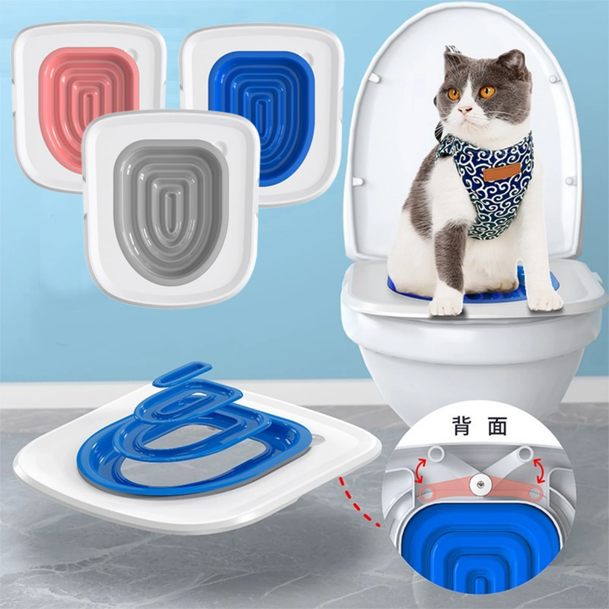 Pet Cat and Dog Toilet Training Artifact Kit Sand Tray Toilet Removable Reusable Trainer Toilet Pet 1005008251471491