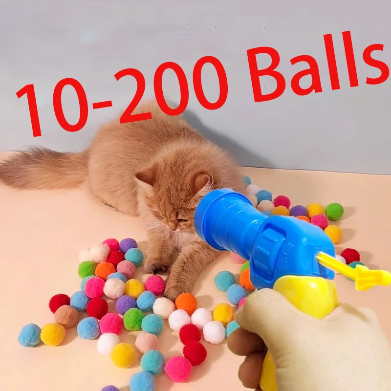 Cat Toy Ball Interactive Launch Training Toy for Pet Puppy Dog Kitten Creative Mini Shooting Gun 1005008580574114