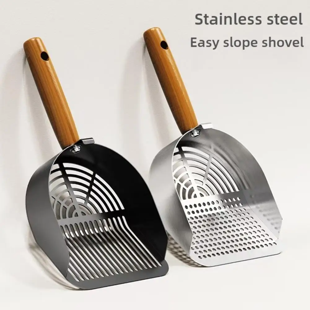 Steel Cat Litter Scoop Long Handle Pet Waste Shovel Cleaning Tool for Tofu Sand Litter Box Cats 1005008627133447