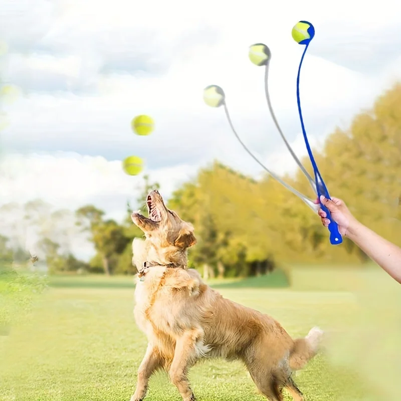 Pet Tennis Ball Launcher Stick, Interactive Outdoor Dog Training Toy 1005008667443218
