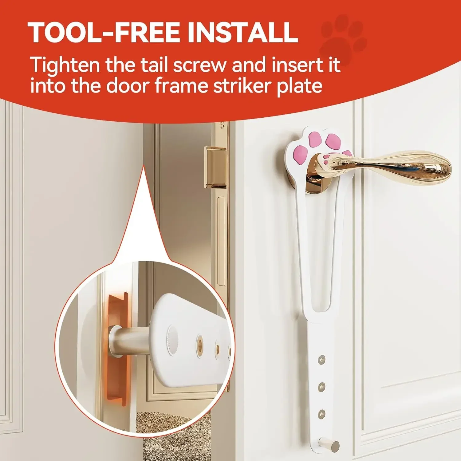 Cat Door Holder Latch Adjustable Dog Door Stopper Elastic Gate Lock Flex Latch Strap Keep Dog Out 1005008713094676