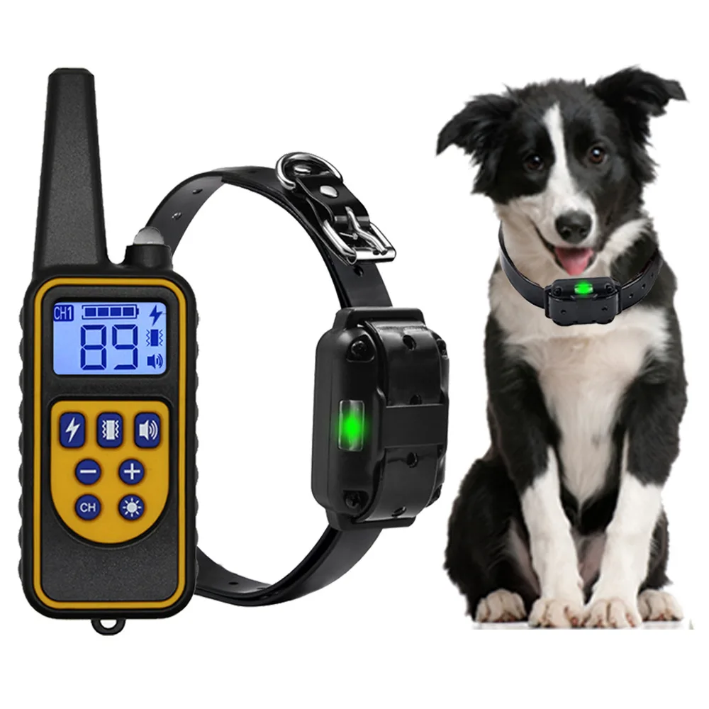 Electric Dog Training Collar Detachable Bark Rechargeable Anti Barking Shock Vibration (800m) 1005008784937825