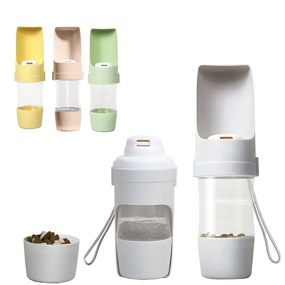 Pet Travel Water Bottle Portable with Food Container Foldable 2in1 Pet Outdoor Bowl Puppy Dog Cat 1005008800117583