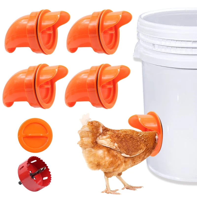 Automatic Gravity Chicken Feeder DIY Rainproof Poultry Port Reduce Spillage Food Farm Duck 1005008810046743