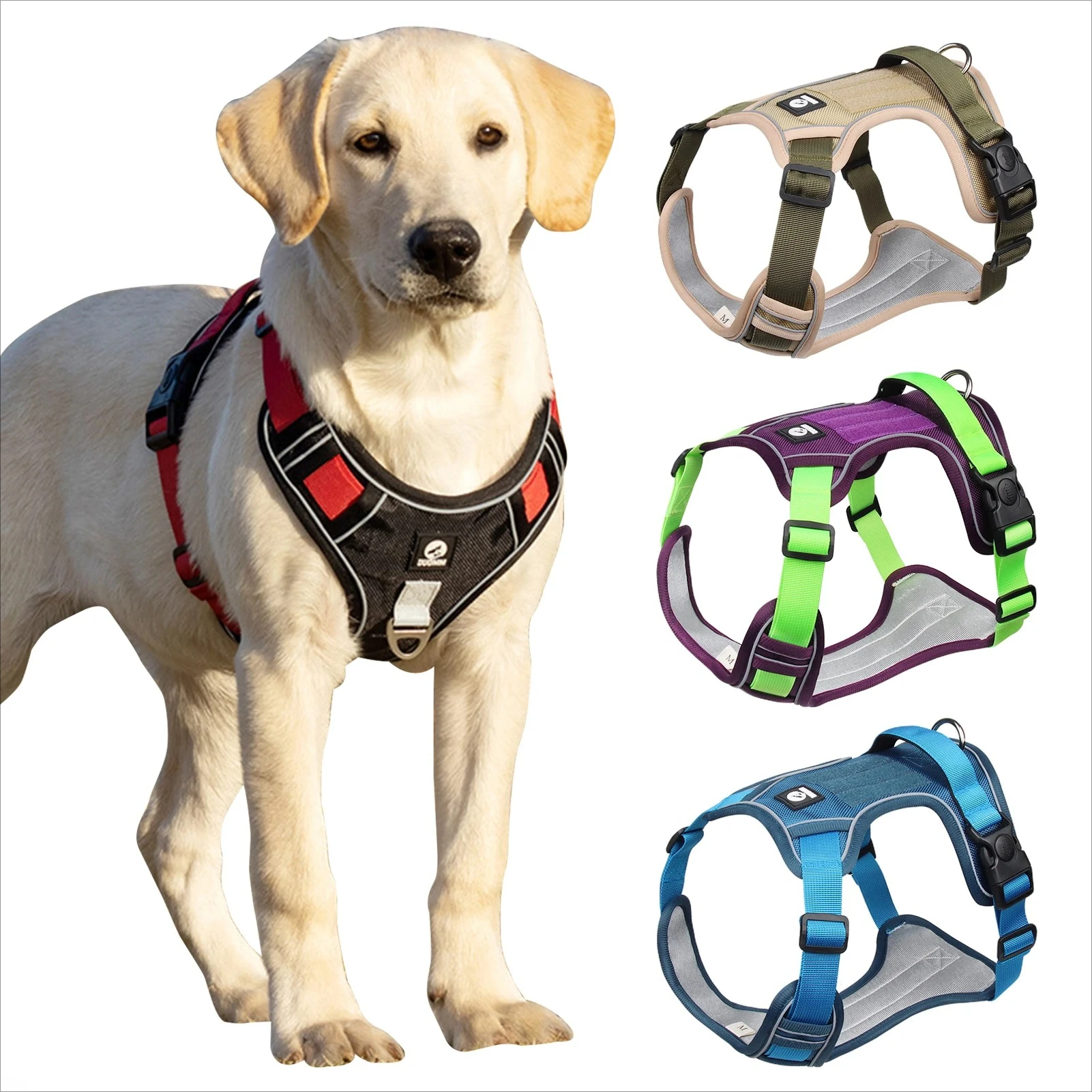 Dog Harness Reflective Midium Large Dogs Tactical Vest Big 1680D Waterproof Oxford Cloth Dog 1005008829252639