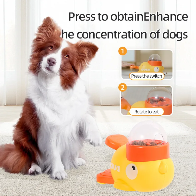 Dog Puzzle Feeder Interactive Pet Food Treat Dispenser Cartoon Duck Design Pet Snack Feeder for Dog 1005008925577651