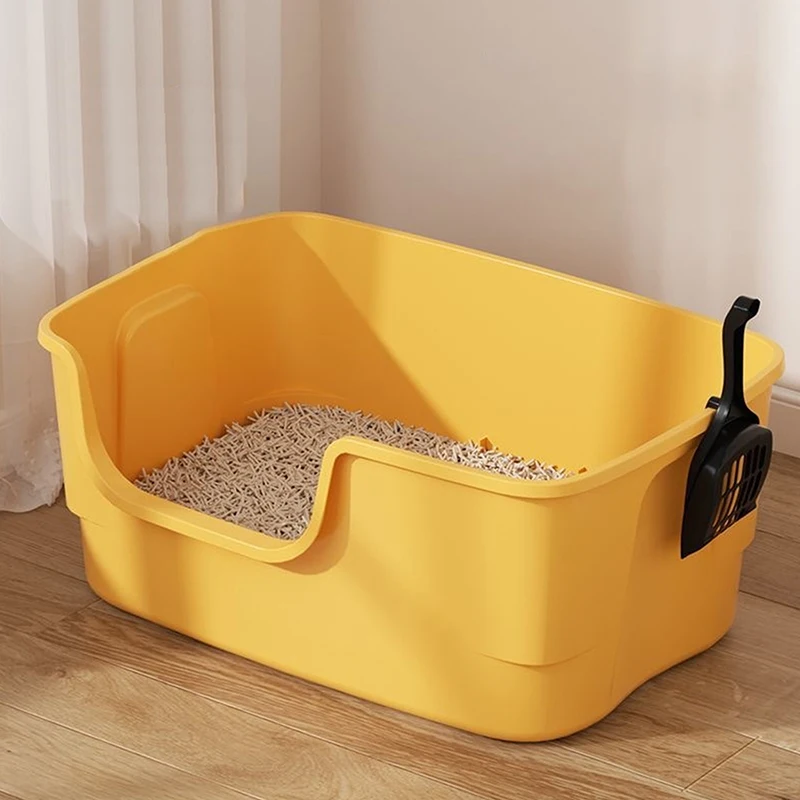 Cat Litter Box Bedpan Big Oversized Cat Tray Bedpan Large Capacity Semi-Closed Plastic Anti-Splash 1005008926349657