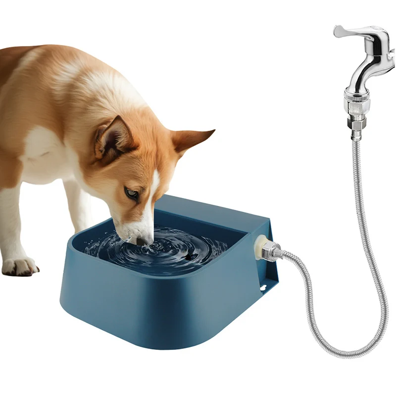 Dog Automatic Water Bowl Dispenser with 1.5m Water Hose 2L Outdoor Auto Fill Pet Water Dispenser 1005008971932396