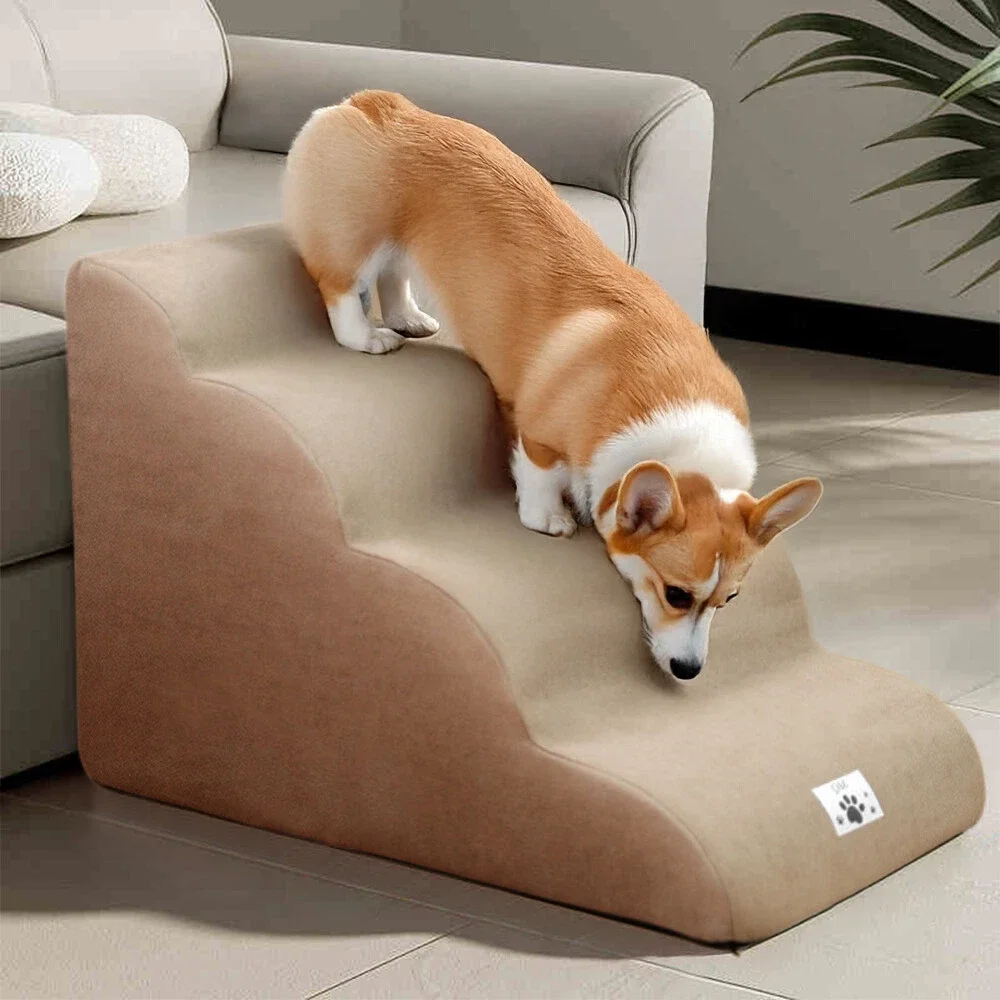 Dog Stairs Ramp for Bed 3/4-Step Steps High & Couch Pet Small Dogs Cats Non-Slip Balanced Indoor 1005008998841602