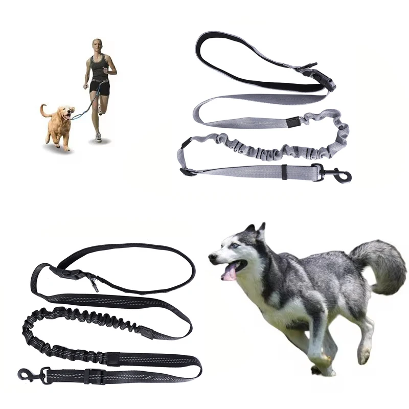Hand Free Dog Leash for Pet Walking Running Jogging Adjustable Waist Belt Chest Strap 1005009009133108