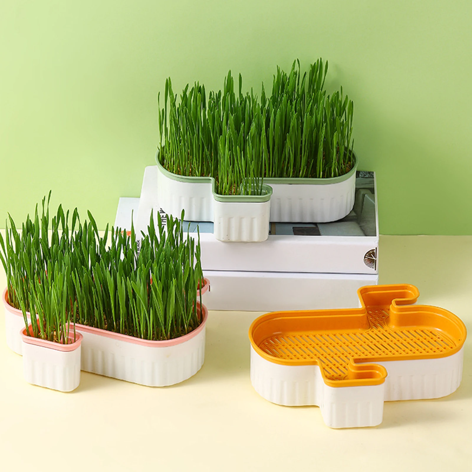 Cat Grass Nursery Pots Planter Soilless Hydroponic Boxes Grass Planting Kit Nursery Box for Cats 1005009012630106