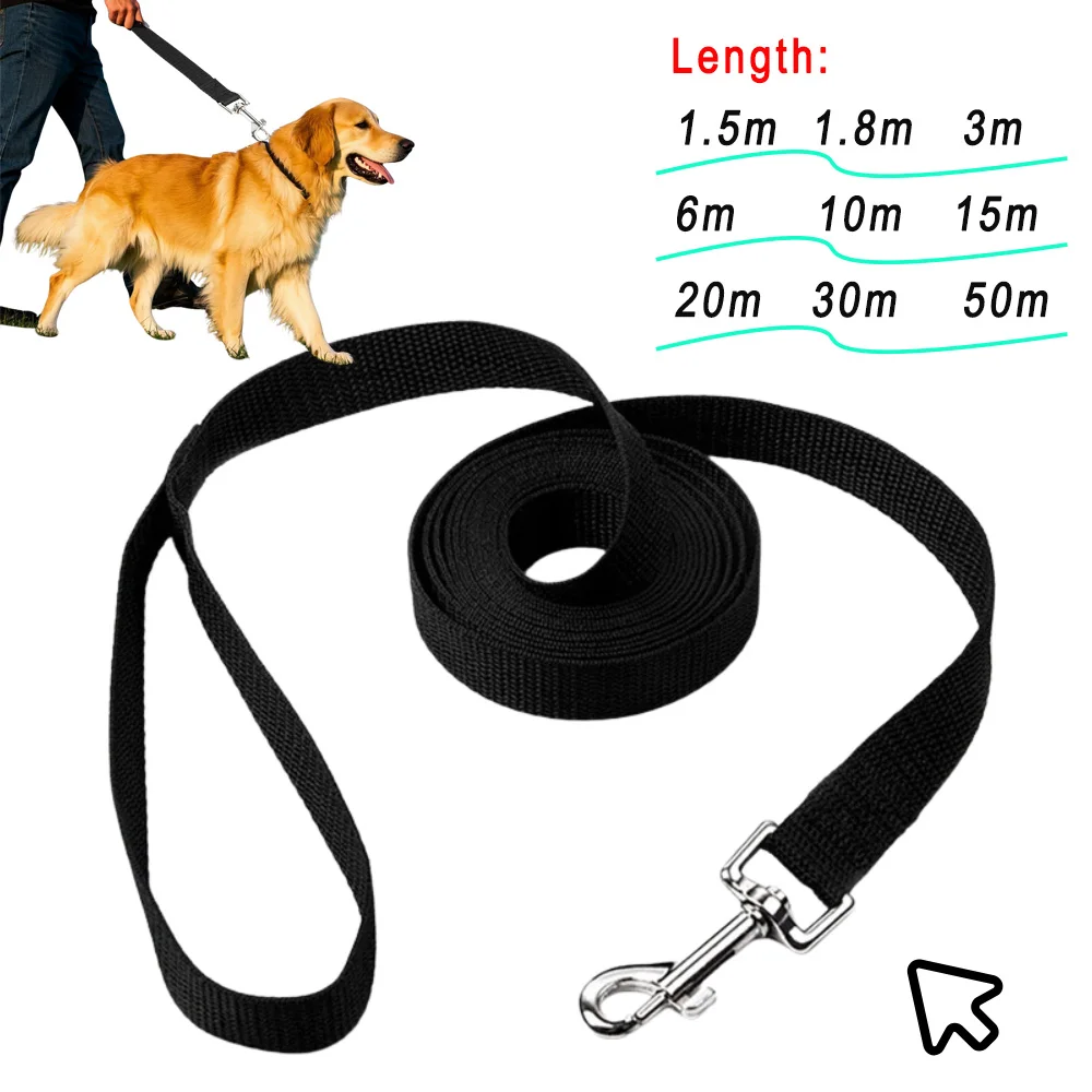 15m Big Dog Leash for Small Large Dogs Outdoor Hiking Puppy Solid Nylon Traction Rope Golden (10m) 1005009013085915