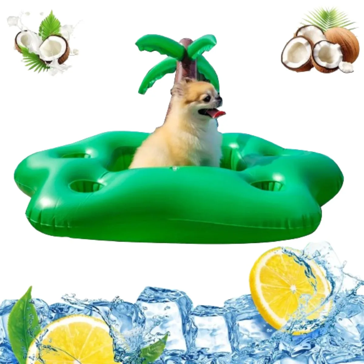 Dog Pool Float Inflatable Multi-Role PVC Resistant Durable Comfort Pet Water Float for Summer 1005009051945045