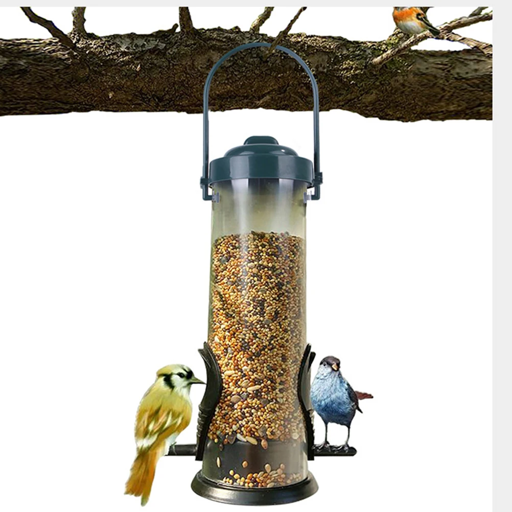 Pet Bird Feeder Outdoor Hanging Pet Food Dispenser Multiple Holes Automatic Foot 1005009055716035
