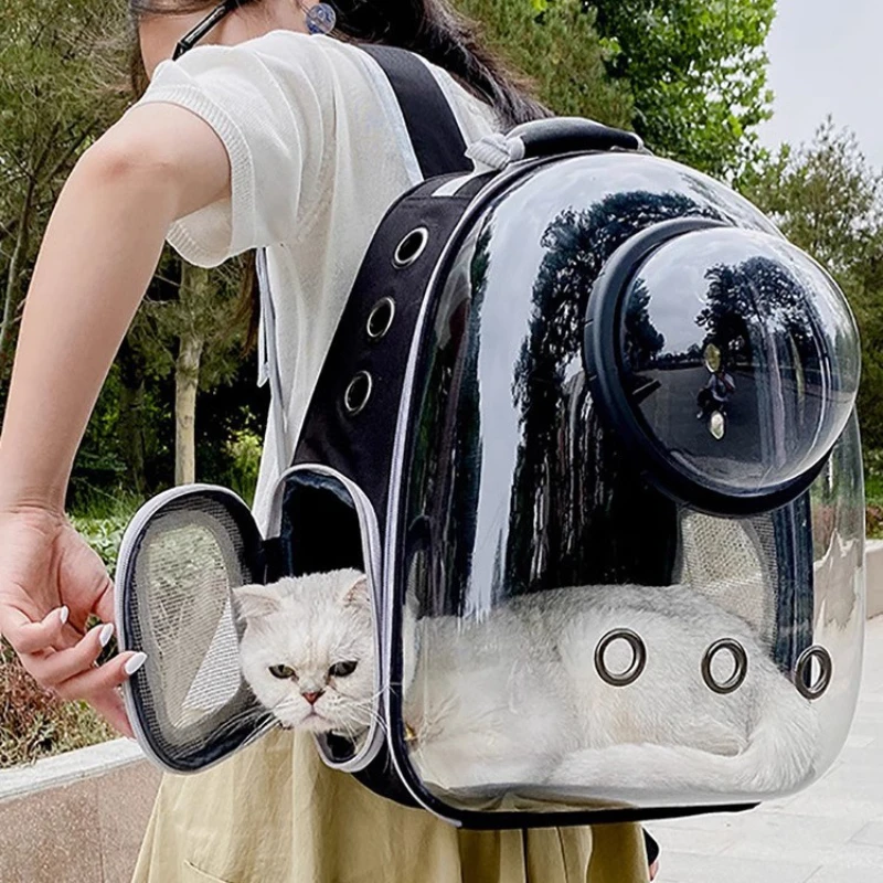 Cat Backpack Carrier with 360° Transparent Bubble and Breathable Design – Spacious Lightweight 1005009060215978