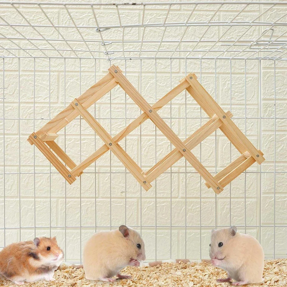Wooden Climbing Toys Natural Pet Cage Accessories Climbing Ladder Hanging Rodent Toy for Pet (1pc) 1005009077204259