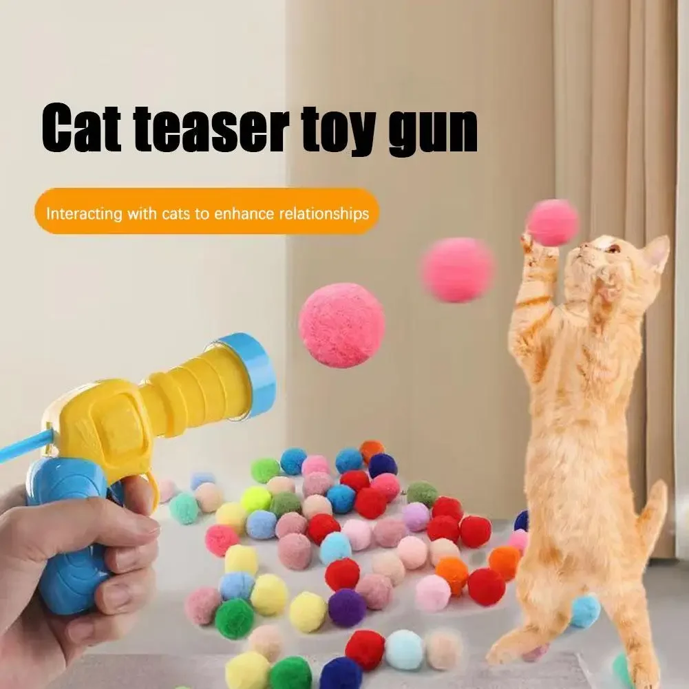 Cat Toys Interactive Launch Training Toy for Pet Kitten Creative Mini Shooting Gun Games Stretch 1005009094413922