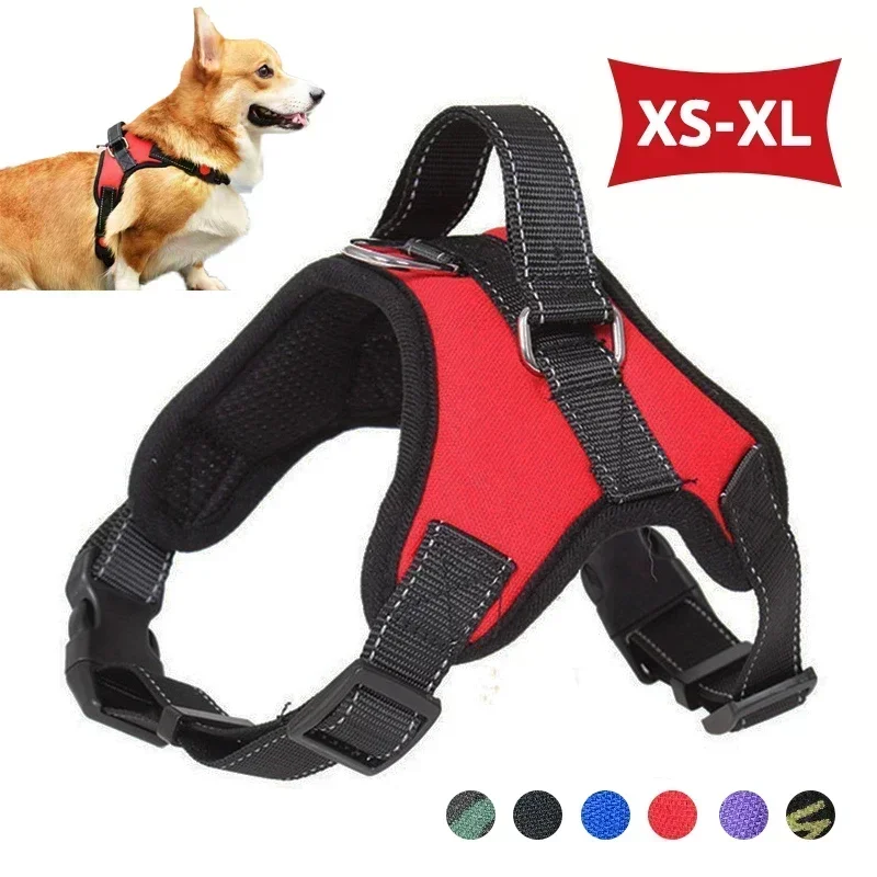 Saddle Dog Harness Reflective Adjustable Pet Harness No Pull Walking Training Small Medium Large 1005009104825764
