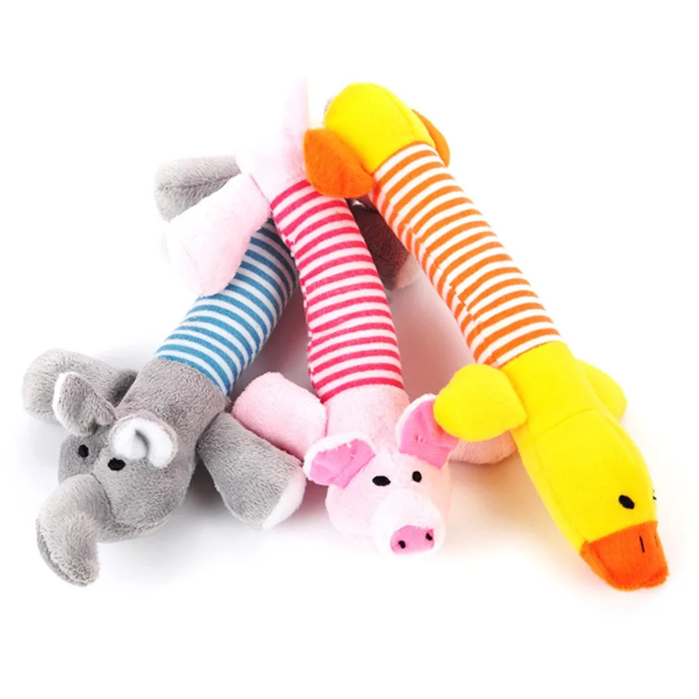 New Pet Plush Vocal Dog Toys Four-Legged Pig Duck Elephant Long Animal Cat Supplies 1005009106082525