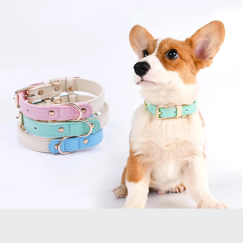 Dog Collar, Leather Anti-Loss Anti-Strangler Neck Ring, Dog Traction Walking Rope, Neck Cover 1005009125342848