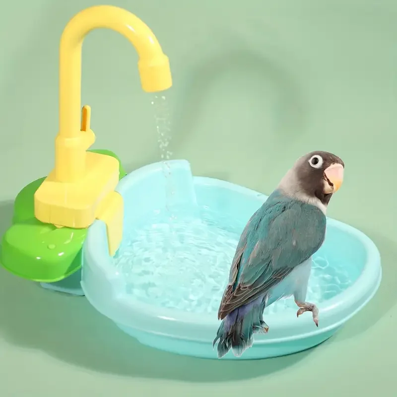 Parrot Automatic Shower Pet Bird Bath Cage Basin Parrot Bath Shower Bowl Birds 1005009130493778