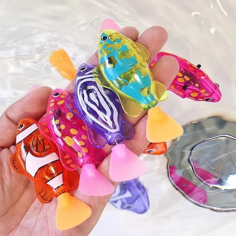 Cat Interactive Electric Fish Toy LED Light Swimming Robot Water for Indoor Play Cats Dogs Pet Baby 1005009137842660
