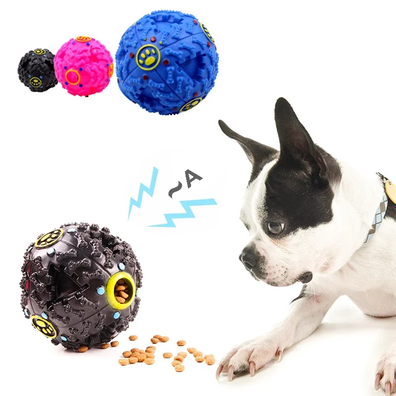 Spoof Funny French Bulldog Pet Squeaky Ball Toy Training Puppy Big Dog Puzzle Leaky Food Toys 1005009139071705