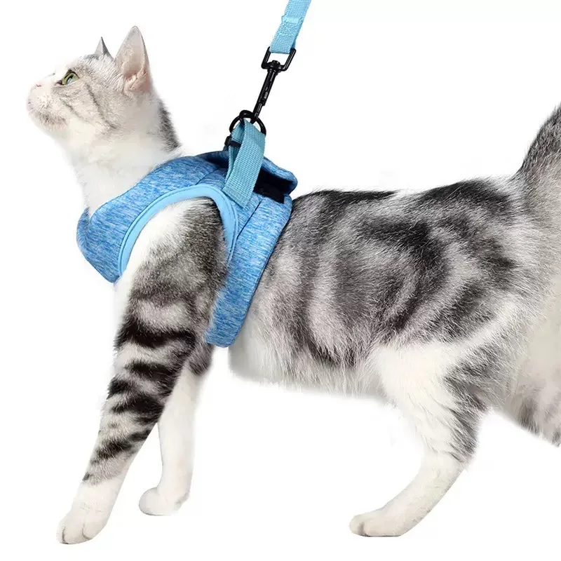 Adjustable Pet Cat Harness with Leash Kitten Anti-Escape Harness Belt Light Breathable Soft Cat Dog 1005009153751219