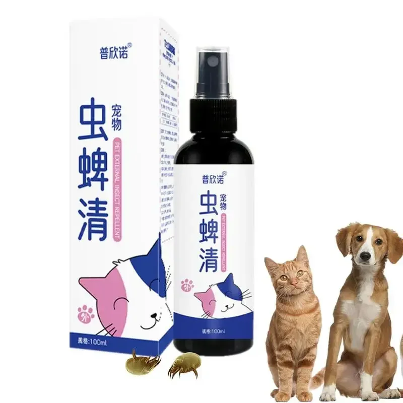 Pet Dog Cat Anti Flea Drops 100ml Insectcide Flea Lice Insect Remover Spray Flea and Tick 1005009157968908