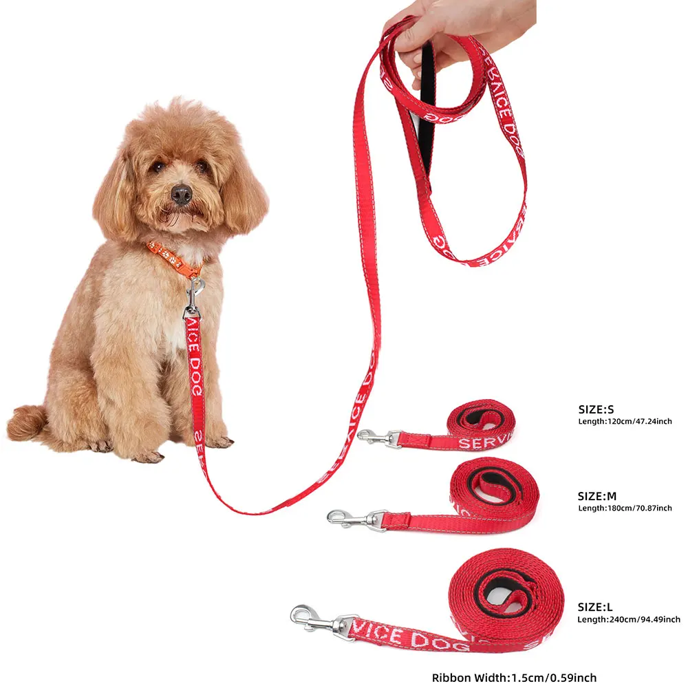Red Dog Leash for Medium and Small Outdoor Walking Dog Sport Running Jacquard Webbing with Service 1005009174744162