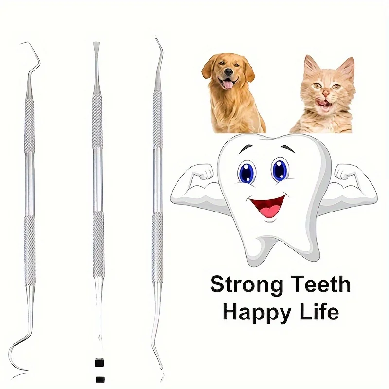 3 Pcs/Set of Pet Dental Hygiene Kit, Dog Plaque Removal Tool 1005009192699919
