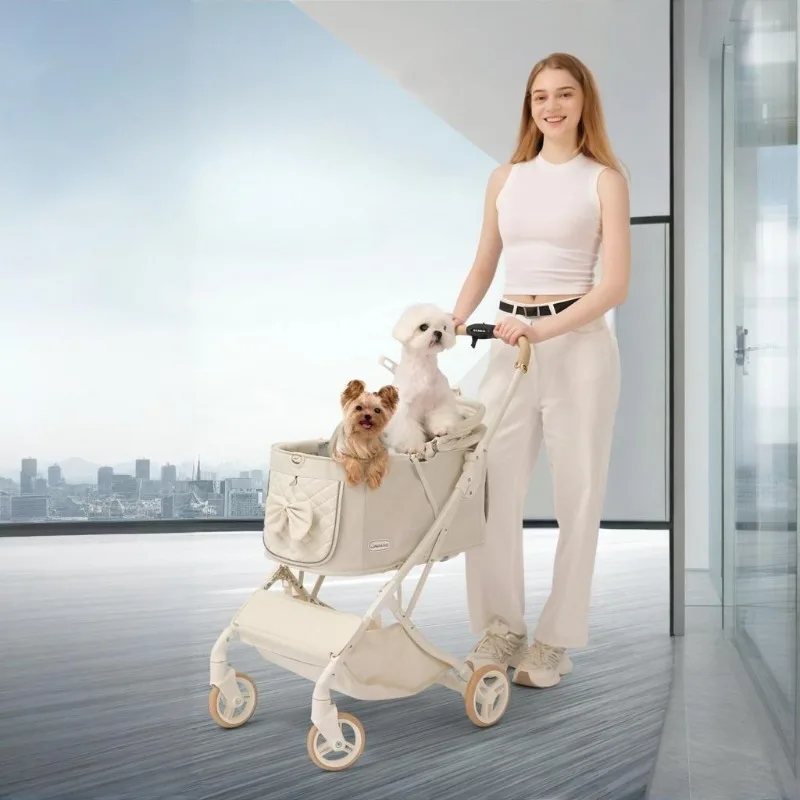 Dog Stroller Foldable Breathable Puppy Carrier Universal Front Wheel 360 ° Strollers Portable Pet 1005009210265567