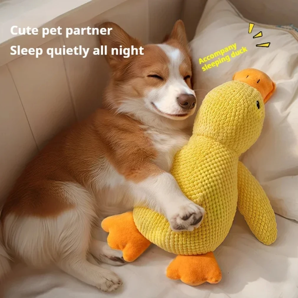 Dog Toy Plush Companion Sleeping Duck Bite Resistant Teeth Grinding Sound Relief and Retail 1005009218600248