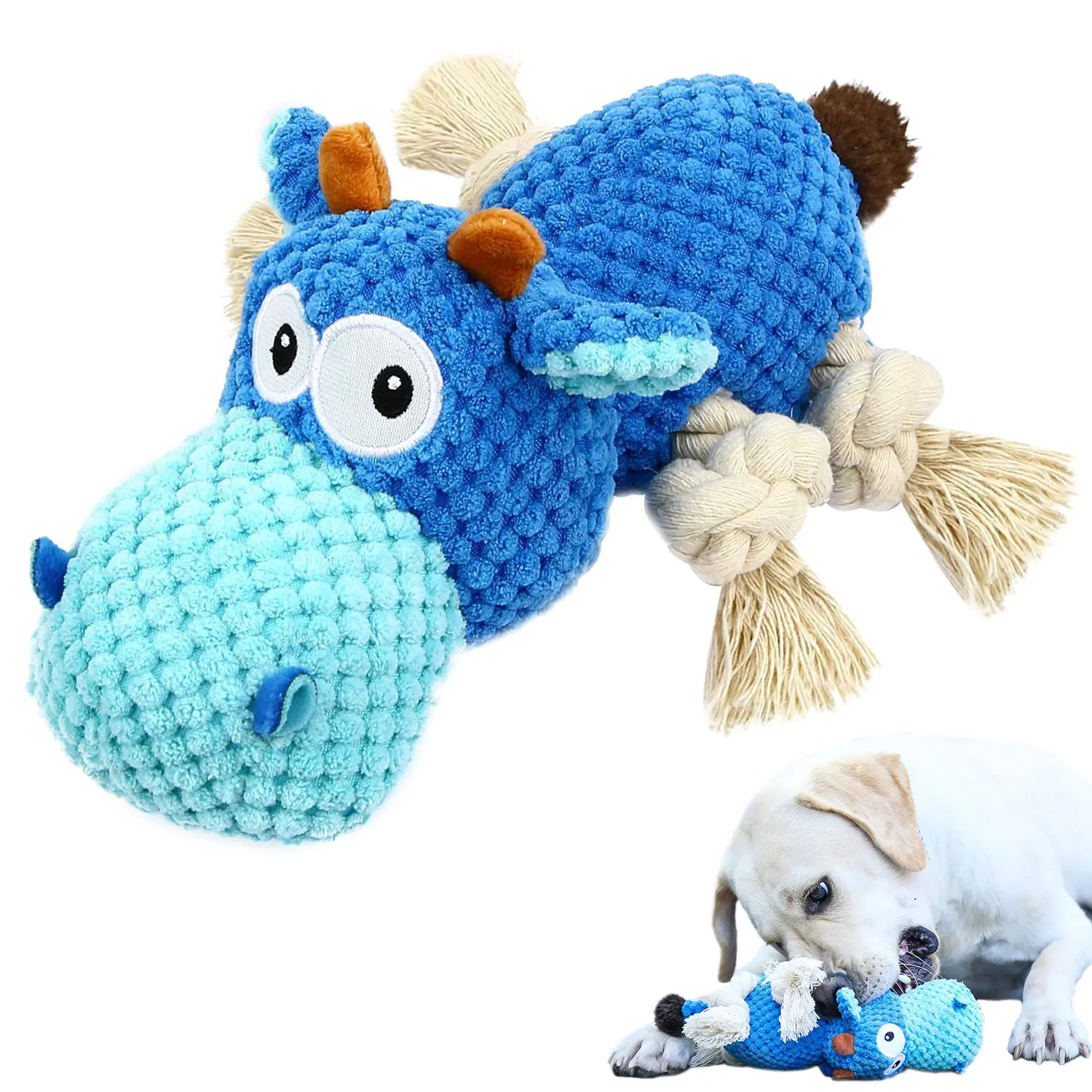 Dog Plush Toy for Chewers, Dog Squeaky Toys (1pc) 1005009222118181