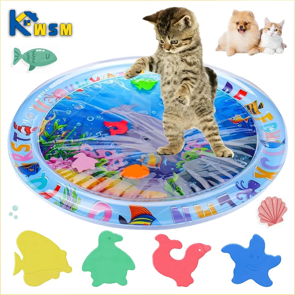 Pet Water Sensory Play Mat for Cats and Dogs Thickened Cooling Pad Interactive Self Play Toy 1005009234095096