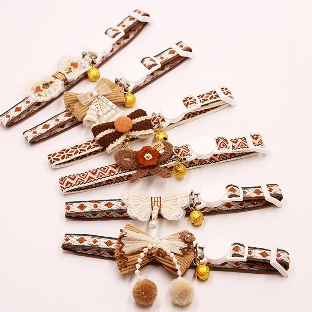 Pet Collar Adjustable Colorful Lace Flower Cat Collar Puppy Accessory Necklace Kitten 1005009251582217