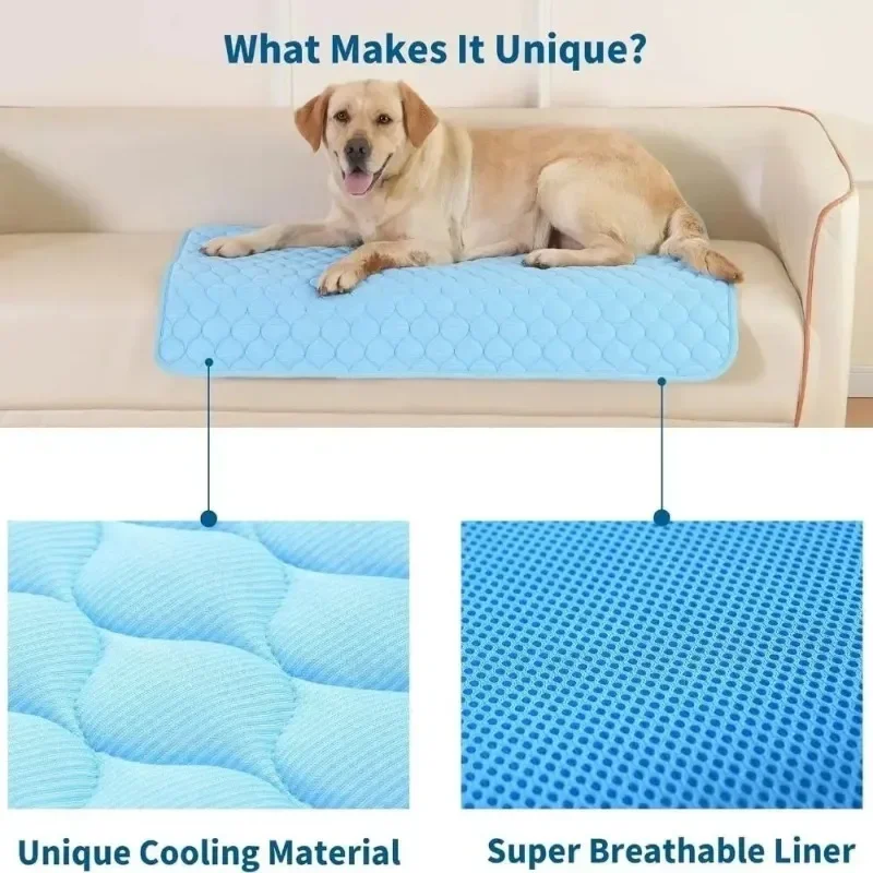 Dog Cooling Pad Ice Silk Fabric Self Cooling Gel Breathable Washable Summer Pet Mat for Dogs Cats 1005009285202666