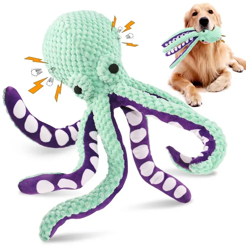 Pet Plush Toy Cat Dog Voice Octopus Shell Puzzle Toy Bite Resistant Interactive Pet Dog Teeth 1005009313709843